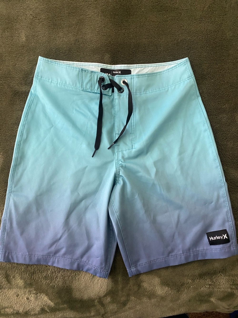 Hurley Boys Aqua-to-Light Blue Ombre Swim Trunks